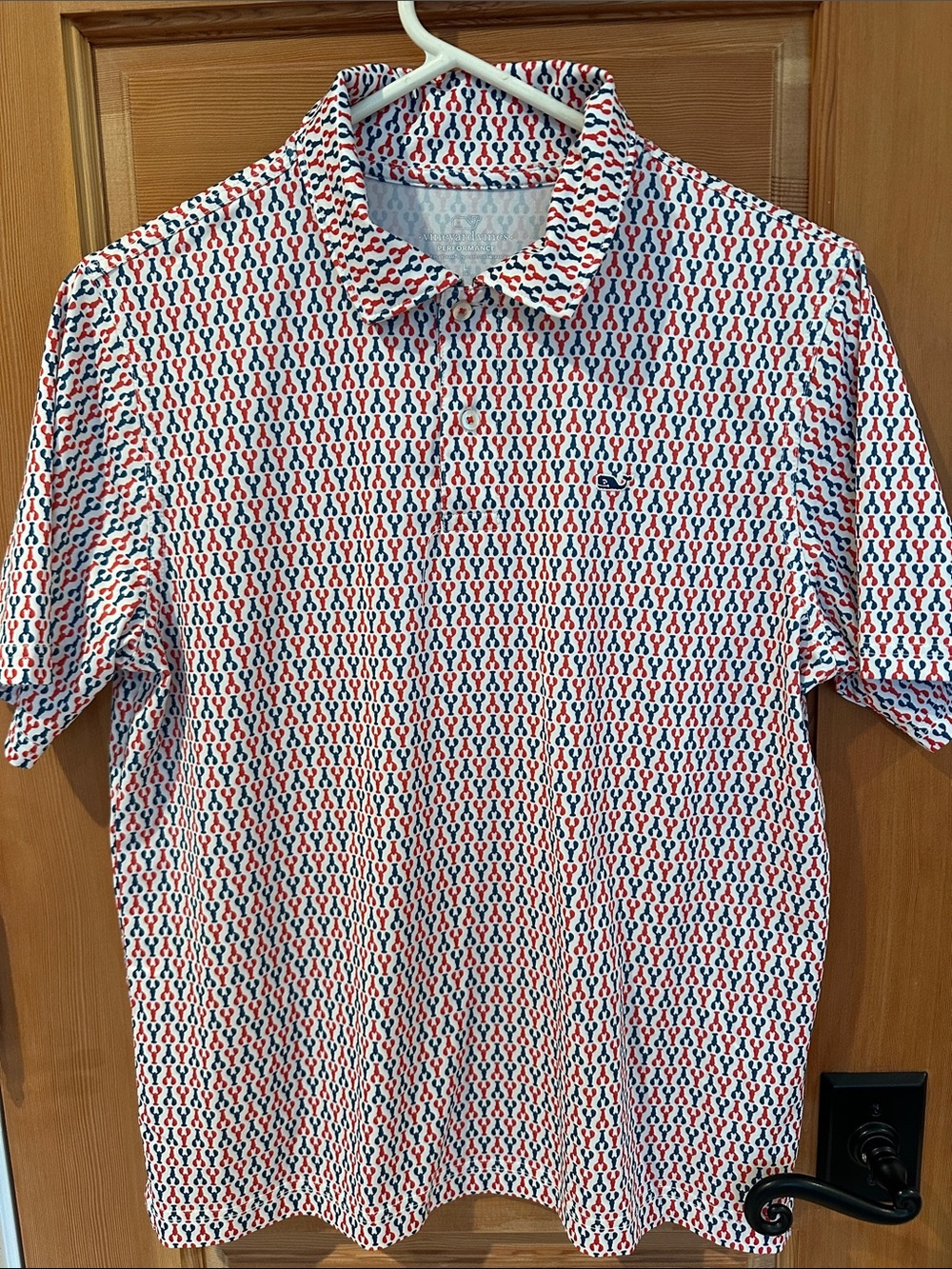 Vineyard Vines Kids Polo in Red, White & Blue Print